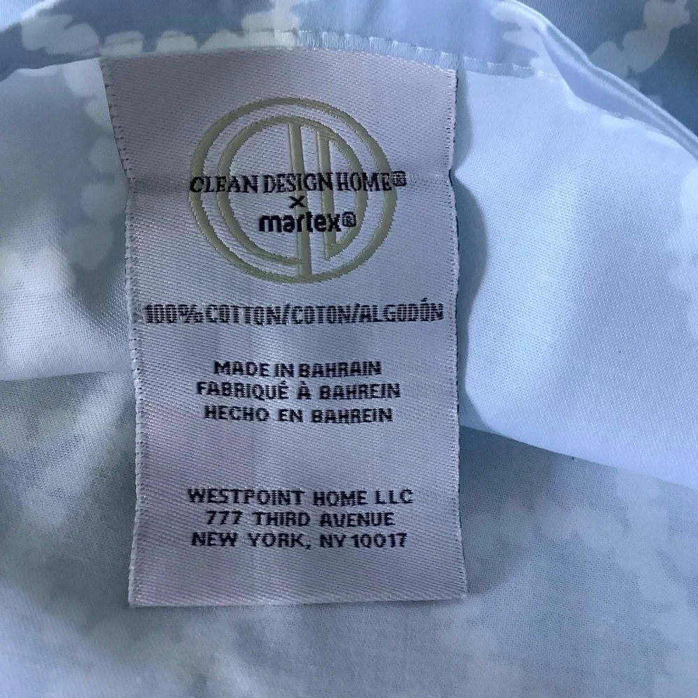 WESTPOINT HOME Palais Cotton Duvet Cover & Sham Set Blue SZ KING